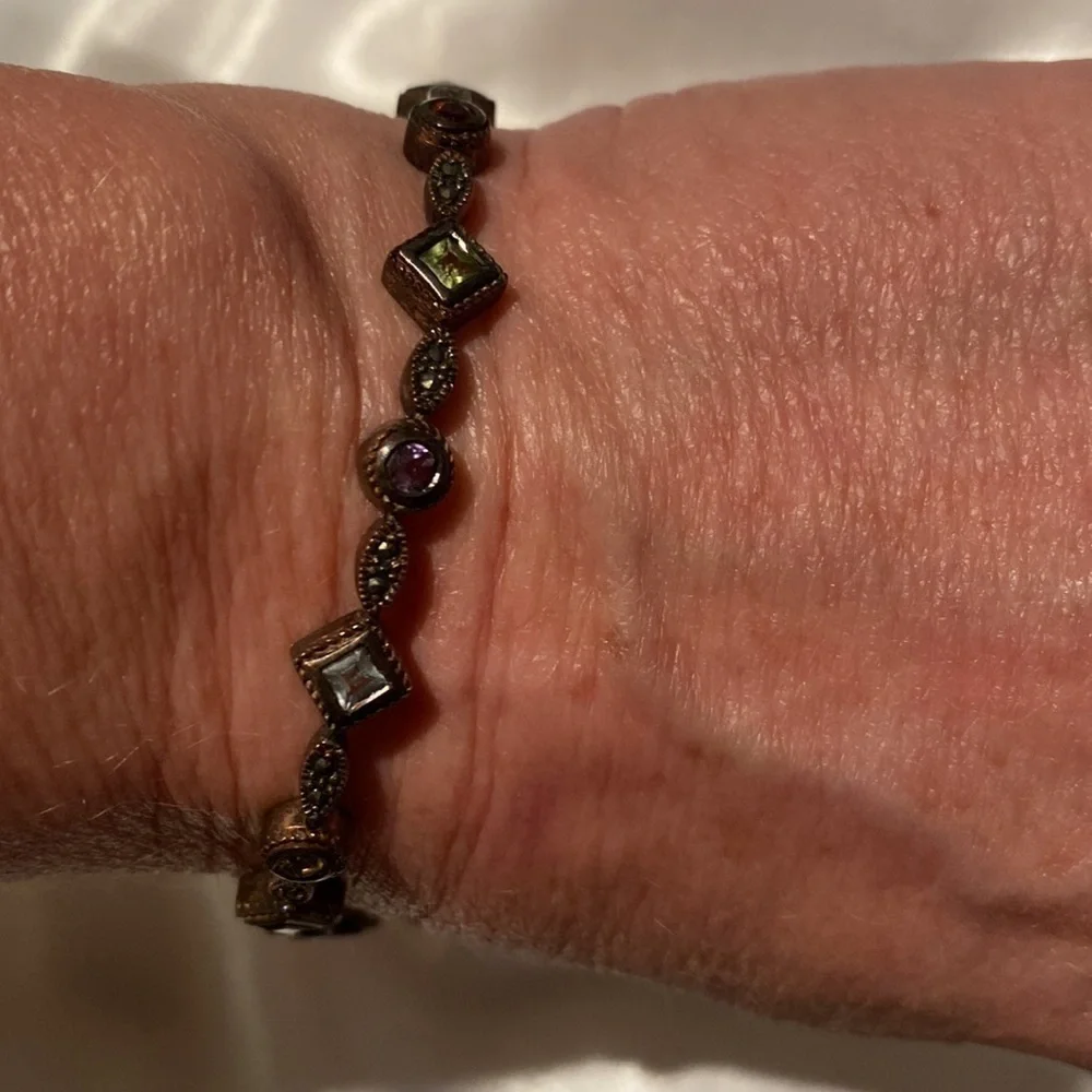 Bracelet genuine multi gemstone